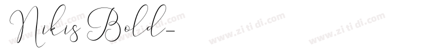 Nikis Bold字体转换